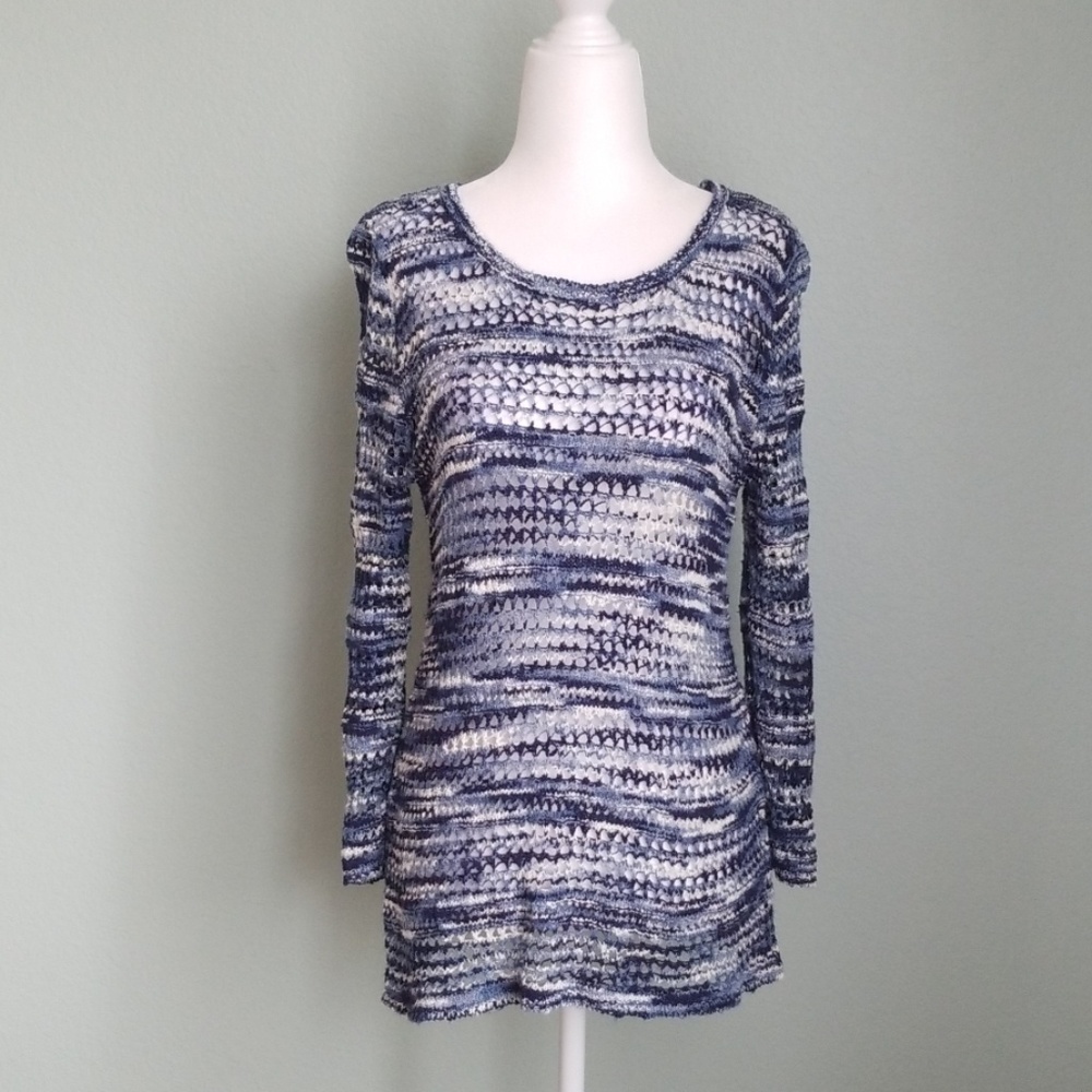 Blue crochet top